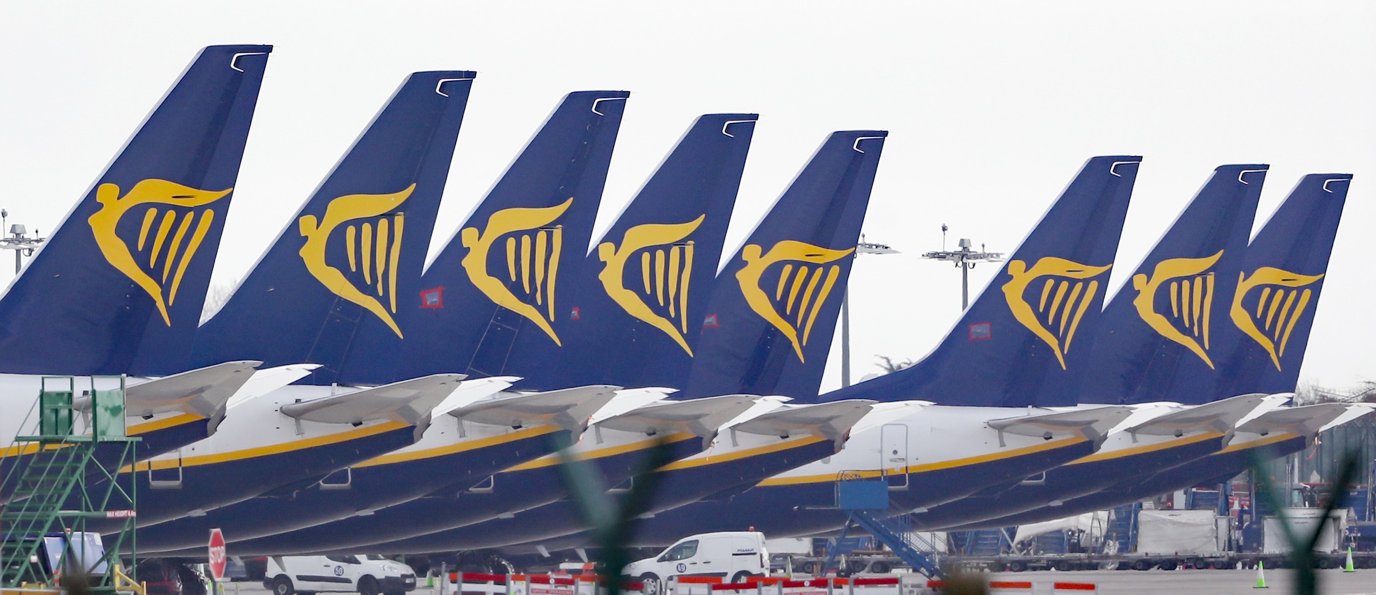 Imagen de archivo de varios aviones de Ryanair.