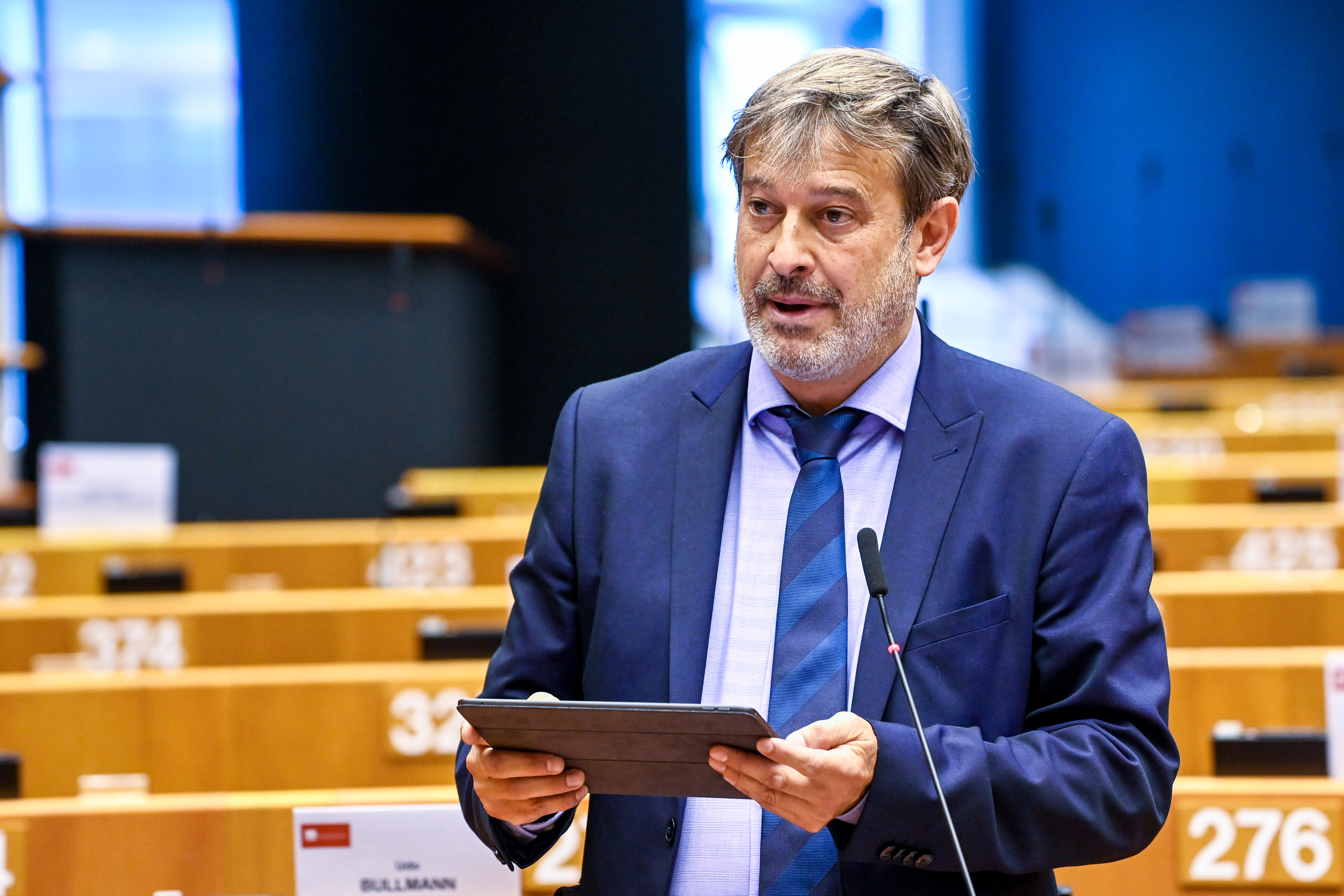 El presidente de la delegación del PSOE en el Parlamento Europeo, Javier Moreno.