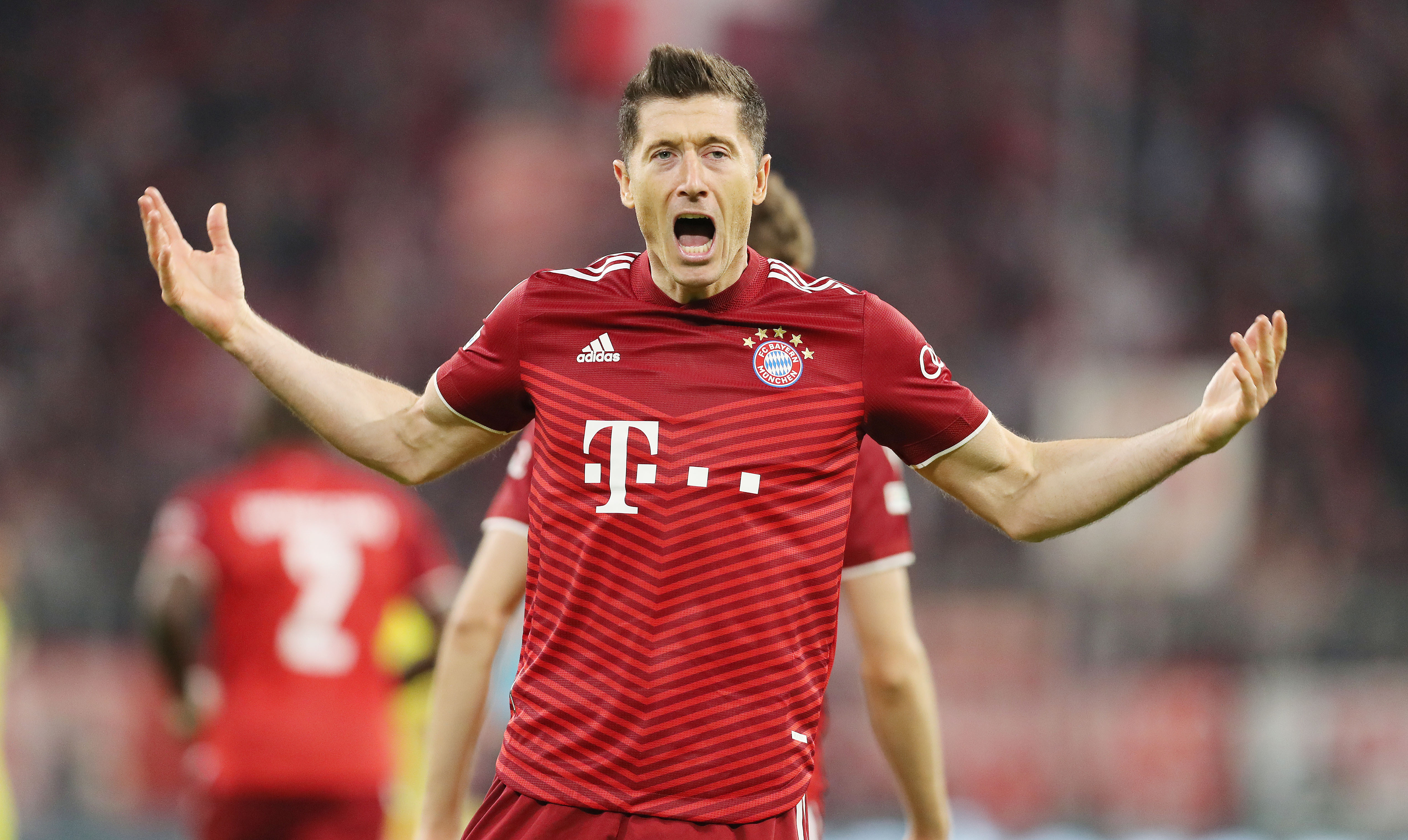 Robert Lewandowski, durante un partido del Bayern