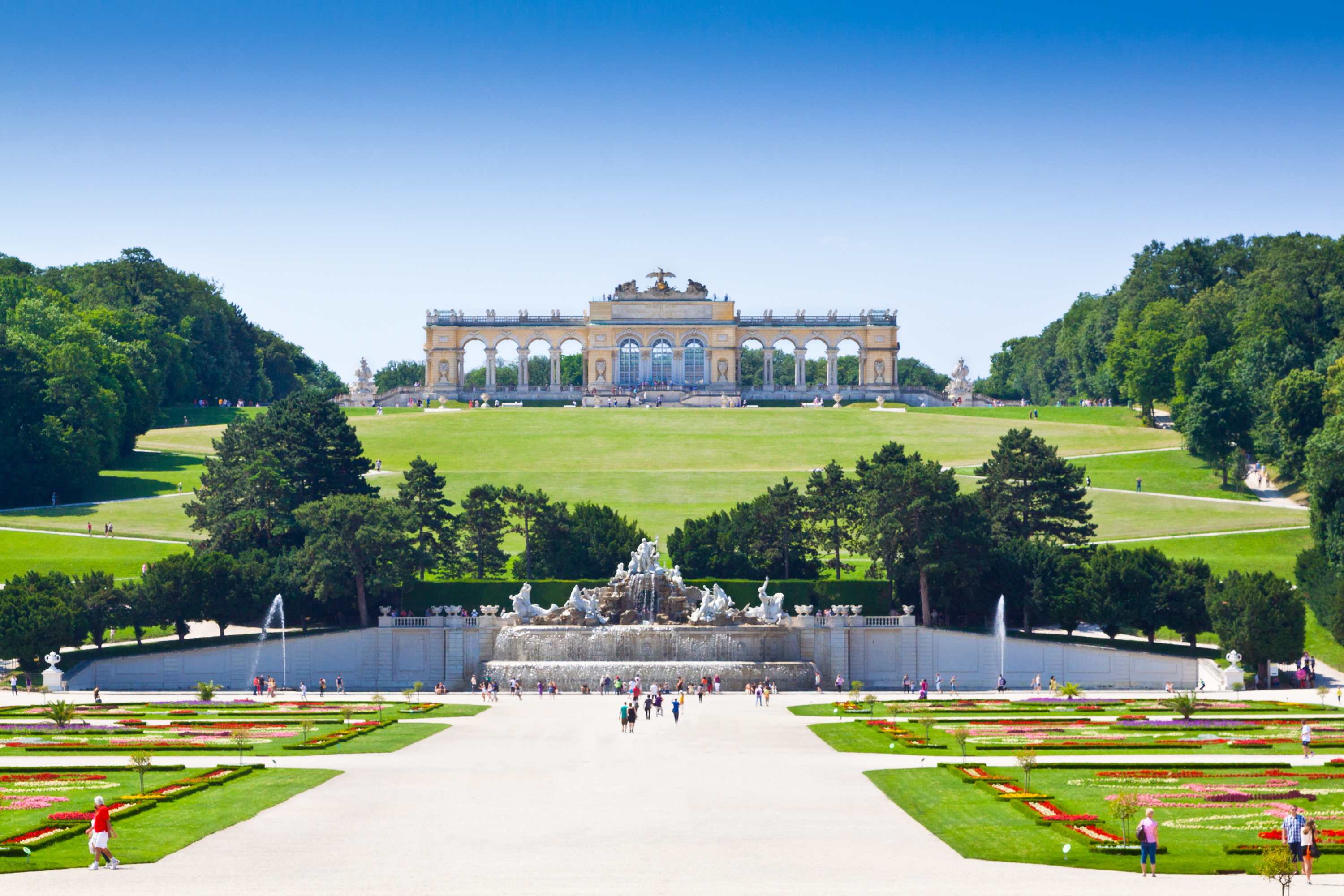 Jardines del palacio de Schönbrunn, en Viena.