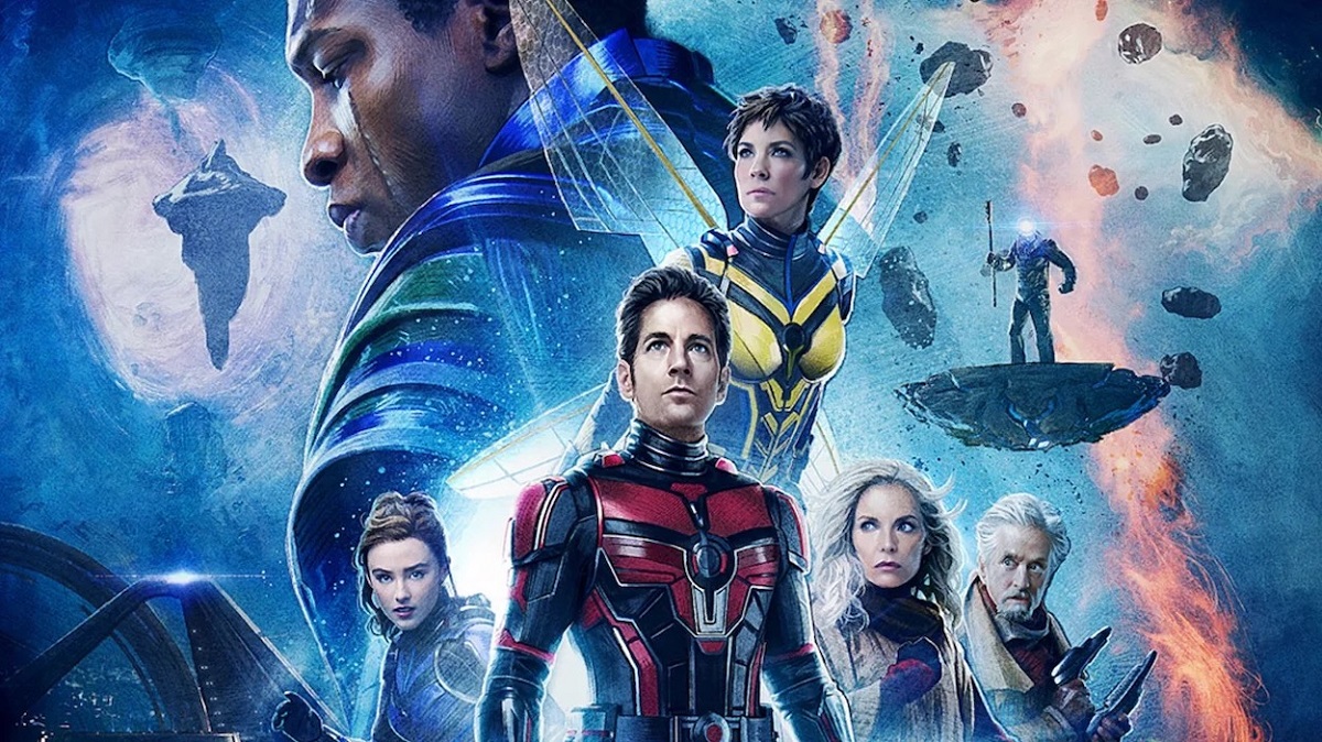 Detail of the poster of 'Ant-Man and the Wasp: Quantumanía'.