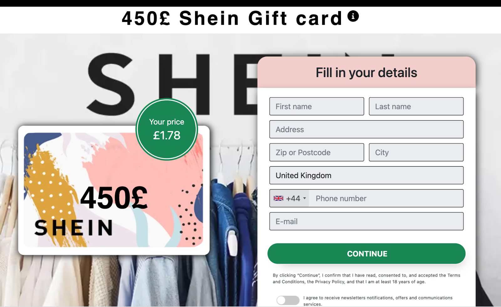 Una estafa en Instagram suplanta a Shein te ofrecen falsas tarjetas