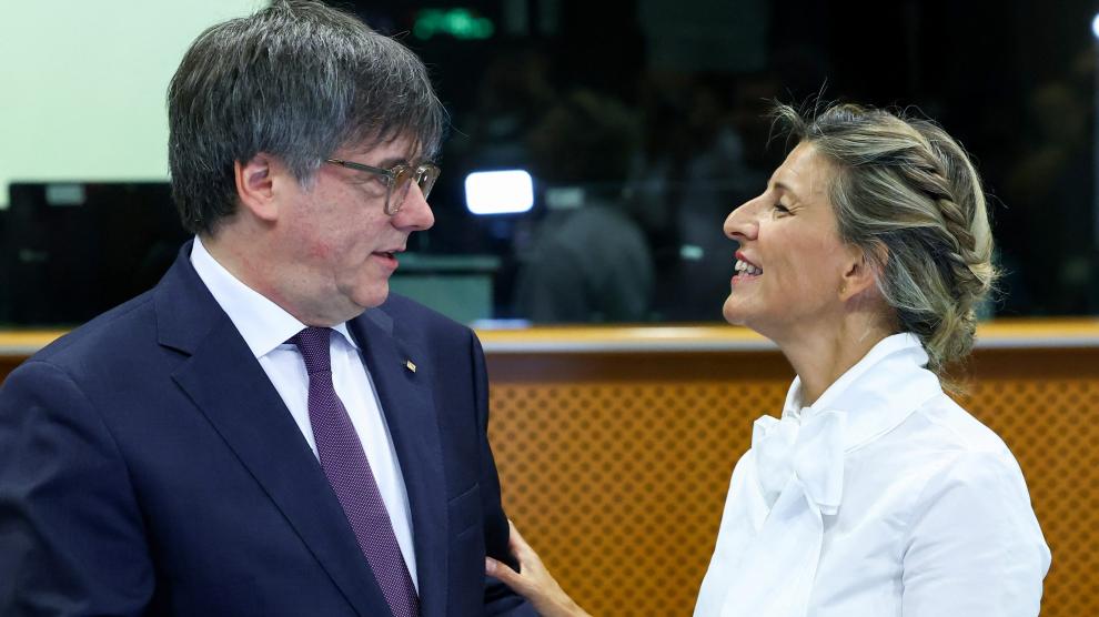 Reunión de Carles Puigdemont y Yolanda Díaz