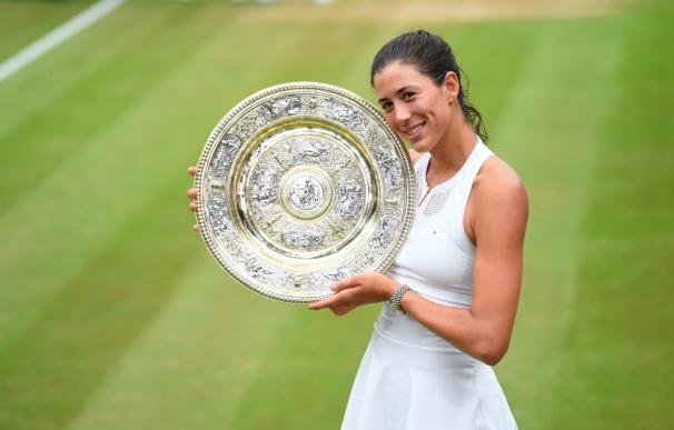 Muguruza, em 2017, quando ele era um campeão de Wimbledon