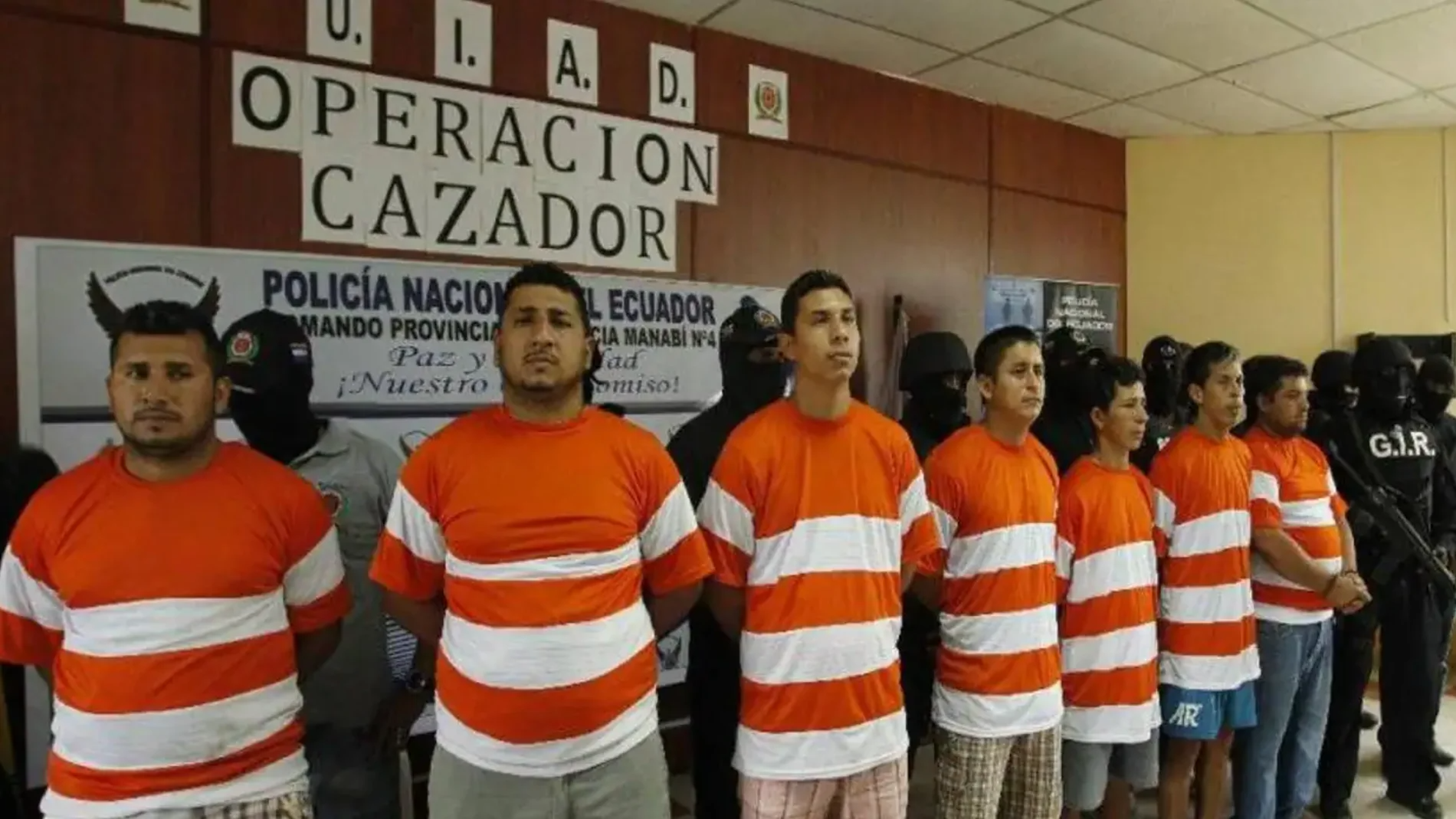 'Los Choneros' detenidos.
