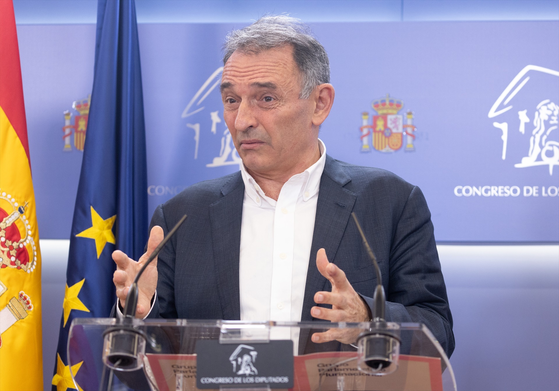 El portavoz parlamentario de IU y diputado de Sumar, Enrique Santiago.