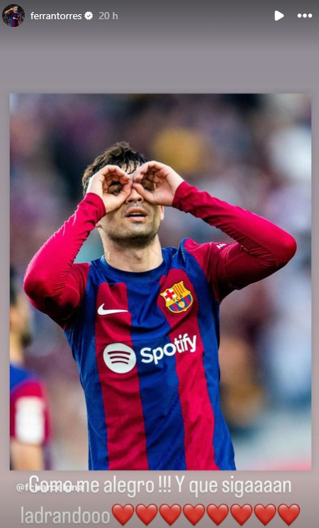 Ferran Torres envía un mensaje a Pedri.