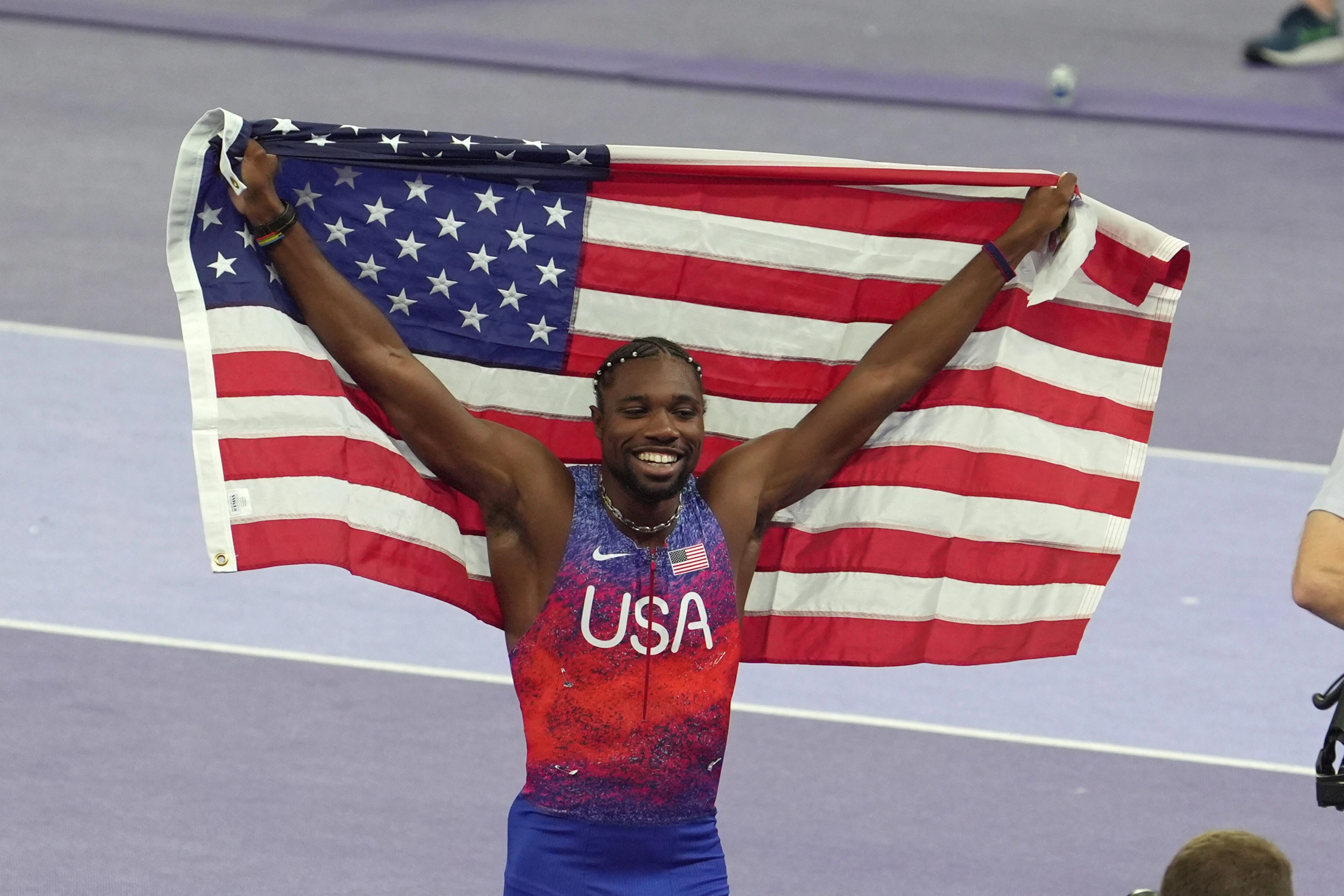 Noah Lyles, campeón olímpico de los 100 metros lisos.