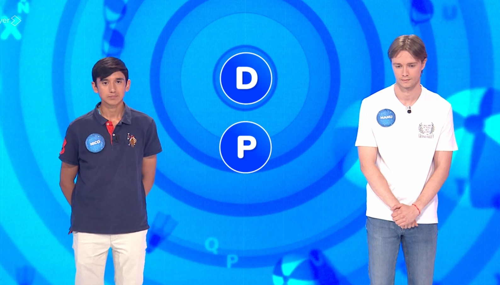 Nico y Manu, en 'Pasapalabra'.