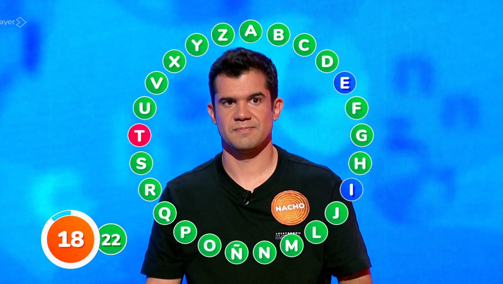Nacho, en 'Pasapalabra'.