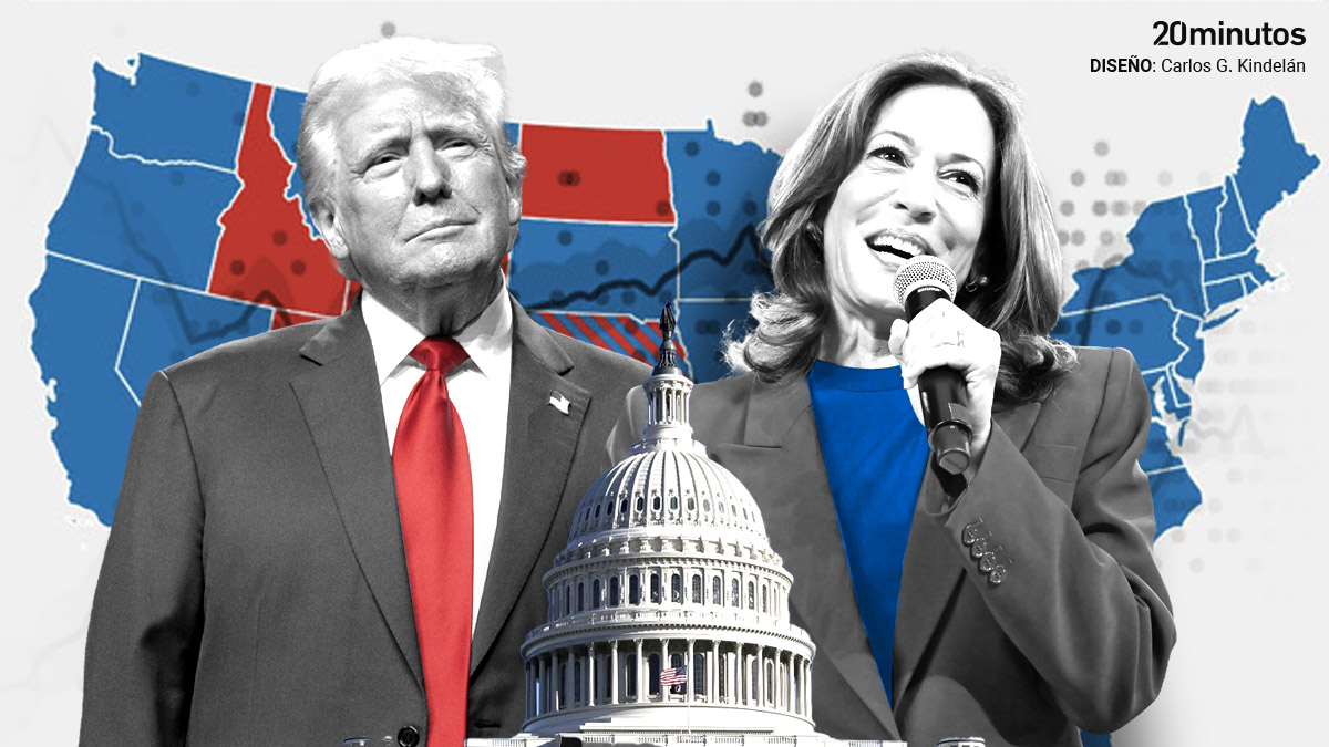Las encuestas previas al debate entre Trump y Harris.
