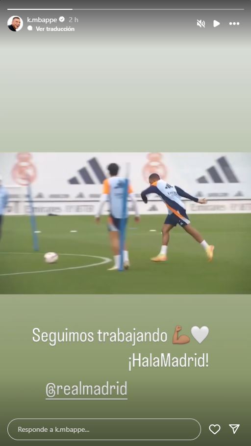 La historia de Kylian Mbappé de su entrenamiento con el Real Madrid.