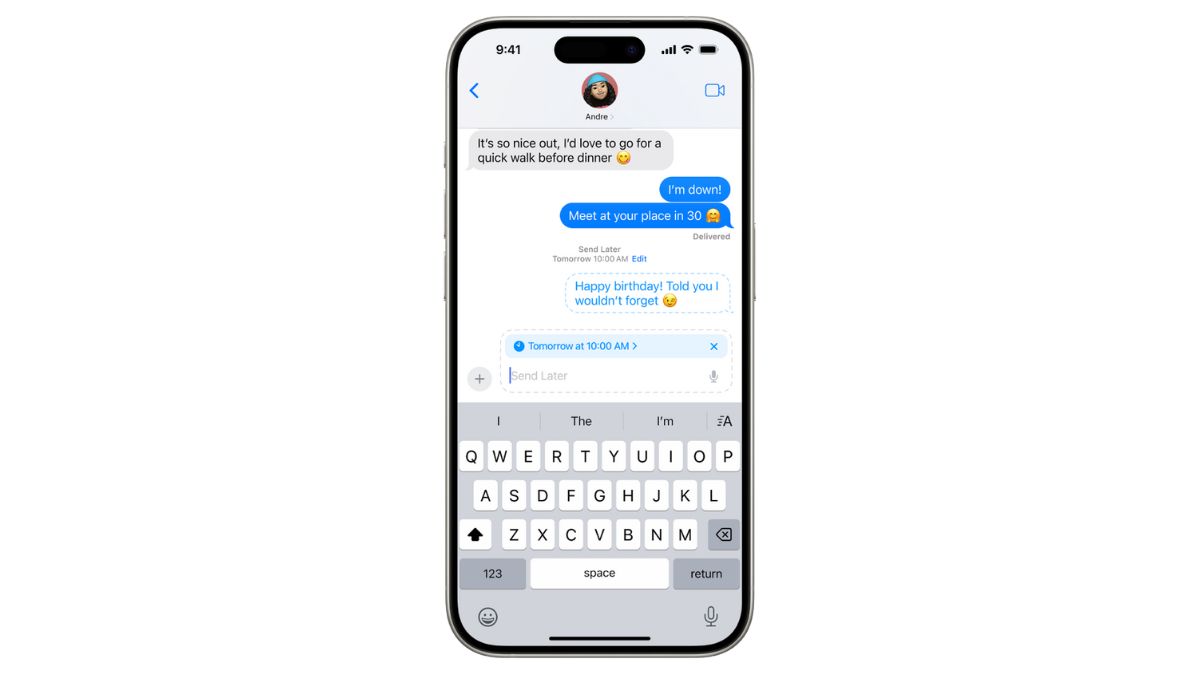 Scheduled messages from iMessage on iPhone