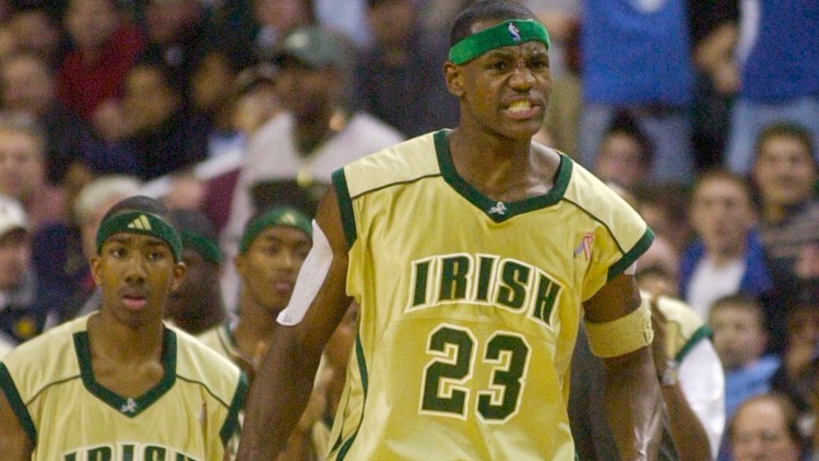 LeBron James, en su etapa en el instituto.