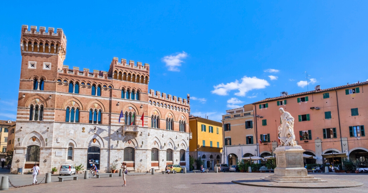 Plaza Dante en Grosseto.