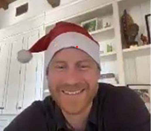 Harry, durante su mensaje virtual de felicitación navideña.