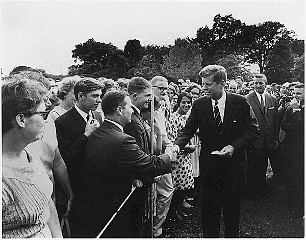 John F. Kennedy, en un acto durante su mandato.