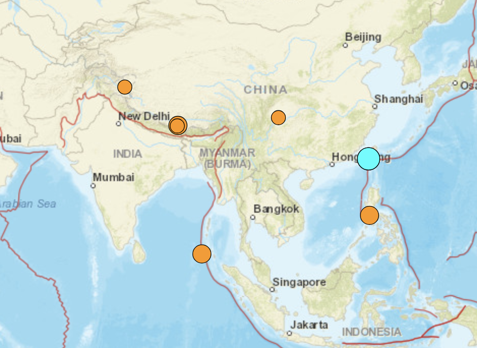 Un terremoto de magnitud 6,4 ha sacudido este viernes de madrugada el sur de Taiwán.