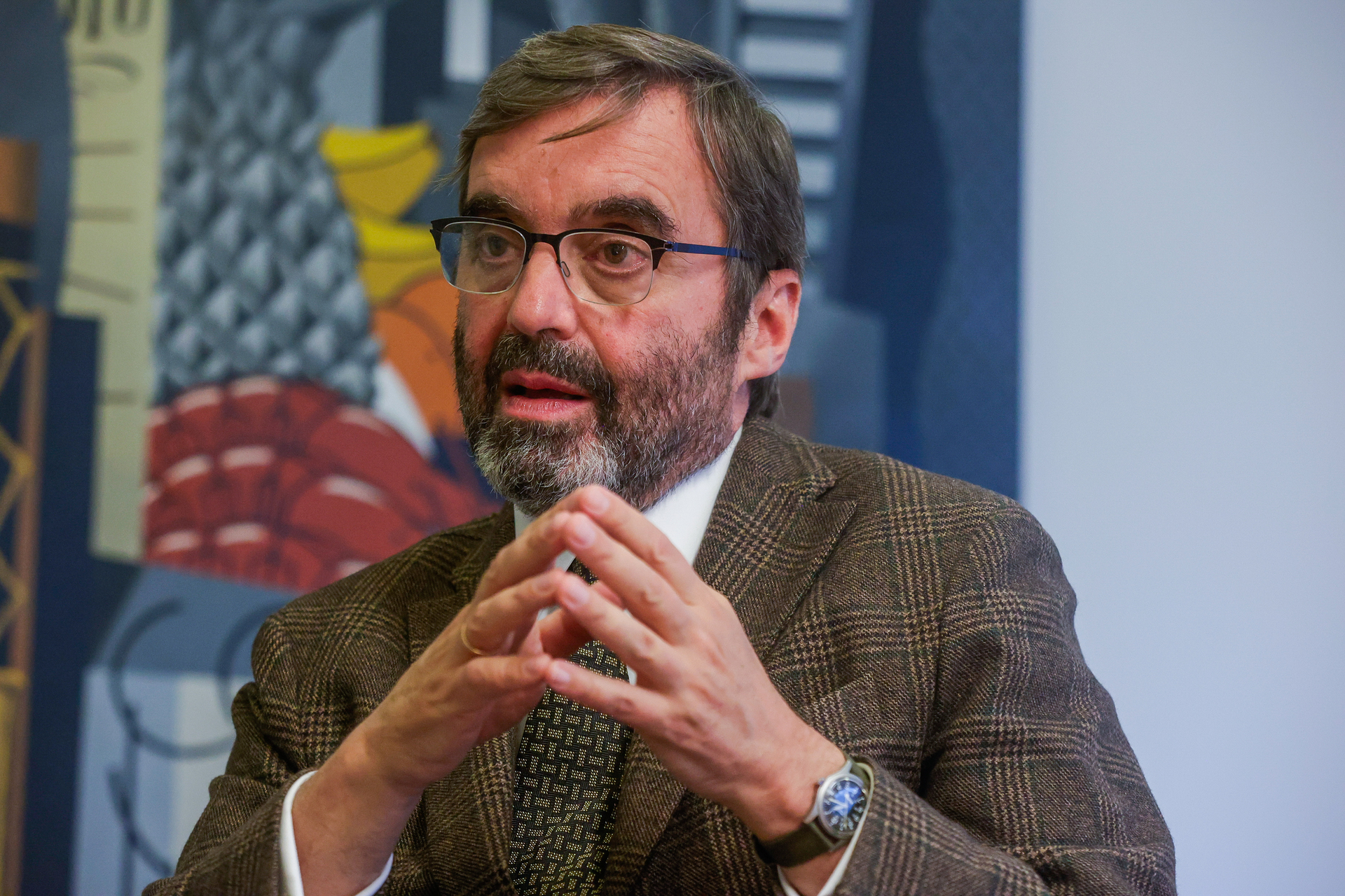 Juan Pablo García-Berdoy, en un momento de la entrevista.