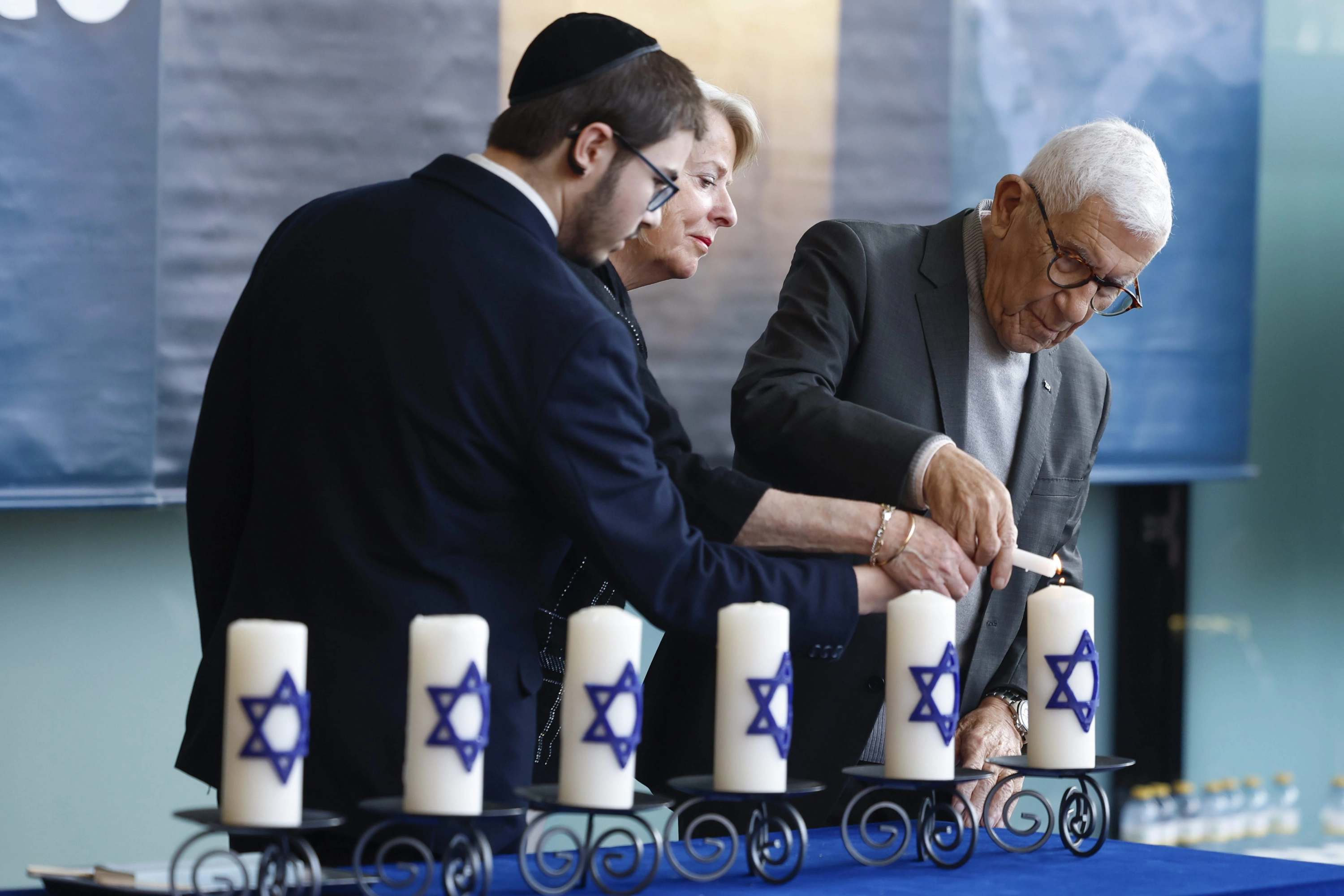 Abraham Albert Barbouth, superviviente del Holocausto durante el acto celebrado en la Asamblea de Madrid.