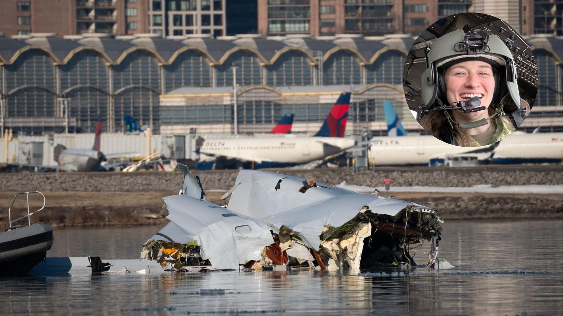 Rebecca Lobach, piloto del helicóptero que chocó en Washington.