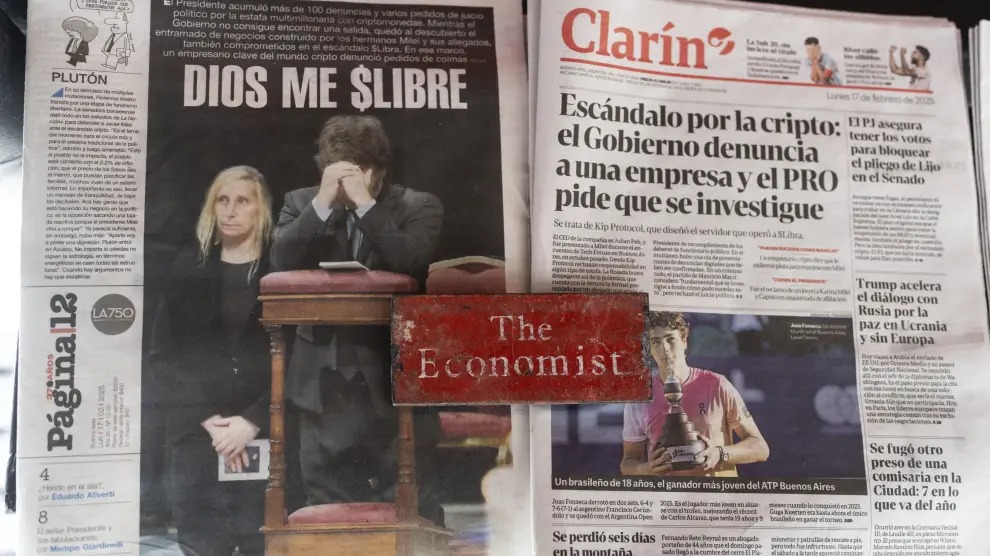 El presidente de Argentina, Javier Milei, ha reconocido este lunes que difundió pero no promocionó la criptomoneda $LIBRA y se negó a asumir responsabilidades.