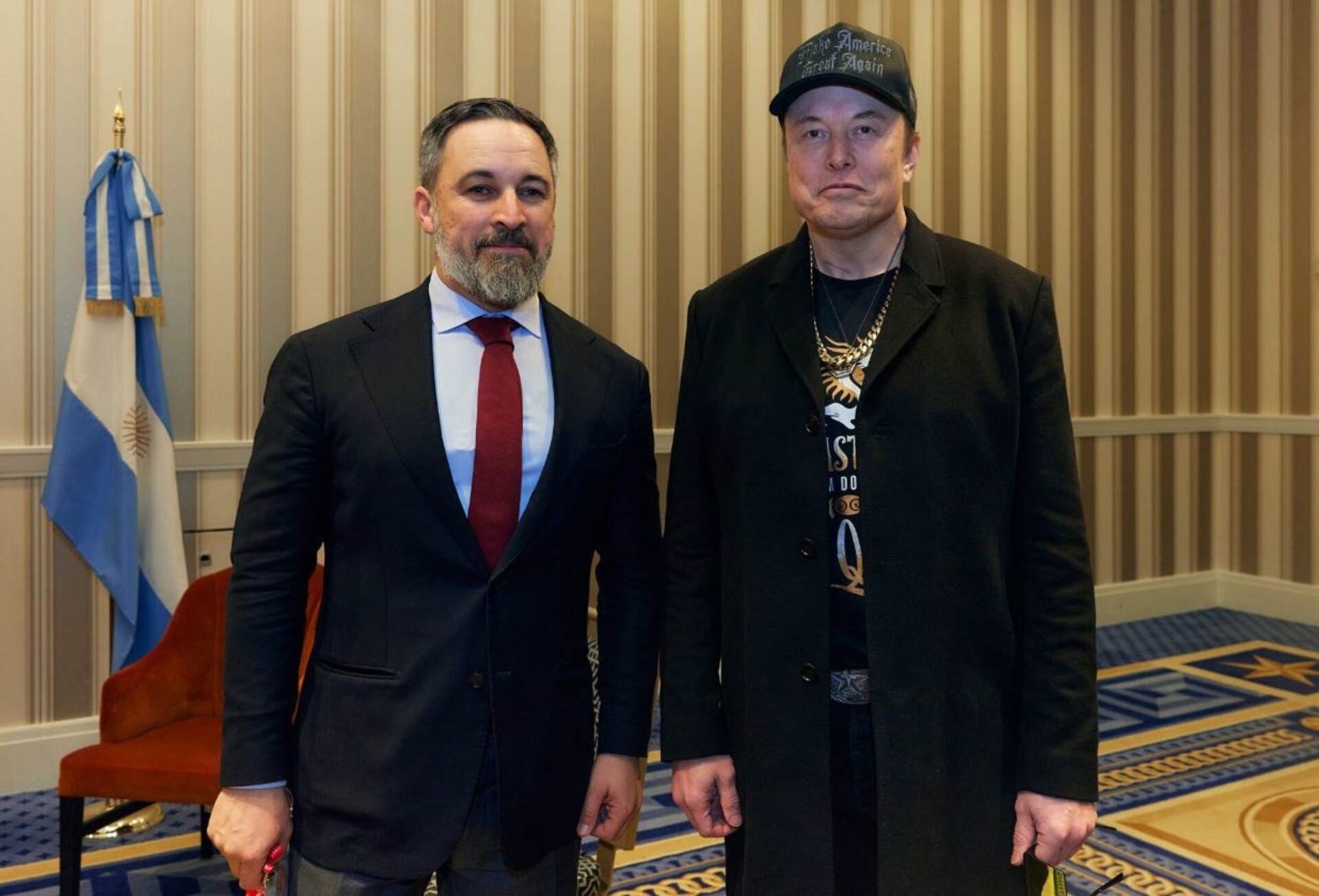 21/02/2025 El Presidente De Vox, Santiago Abascal, Ha Mantenido Un Encuentro Con El Magnate Elon Musk En Washington, En El Contexto De La 'Conservative Party Action Conference' (CPAC), La Cumbre De Conservadores En Estados Unidos. El presidente de Vox, Santiago Abascal, ha mantenido un encuentro con el magnate Elon Musk en Washington, en el contexto de la 'Conservative Party Action Conference' (CPAC), la cumbre de conservadores en Estados Unidos, y le ha agradecido que haya devuelto la "libertad" a la red social X. POLITICA ABASCAL / VOX