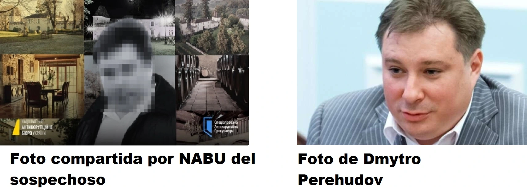 Imagen del sospechoso y de Dmytro Perehudov.