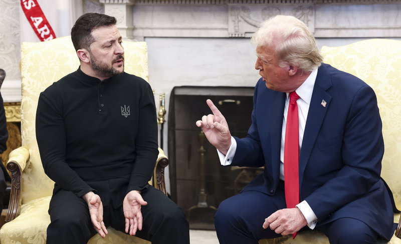 Zelenski y Trump, durante su bronca en la Casa Blanca.