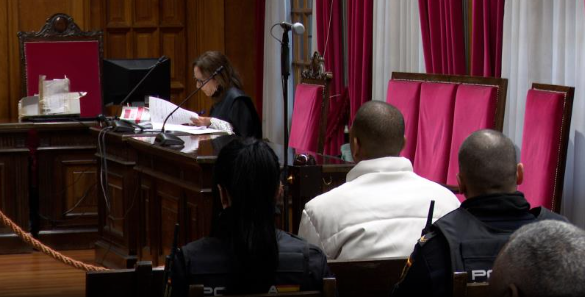 The defendant during the trial.