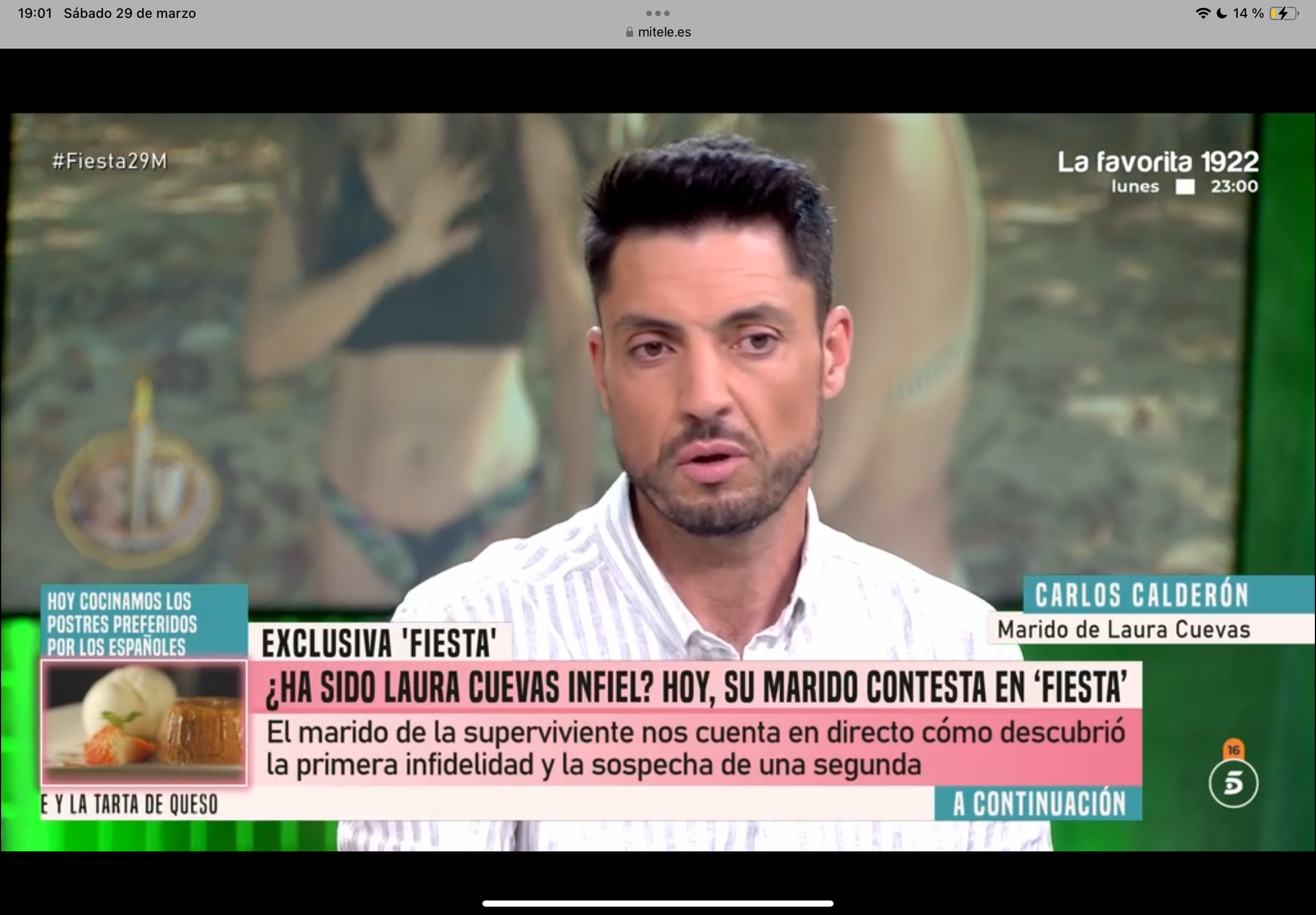 El Marido de Laura Cuevas en 'Fiesta'.