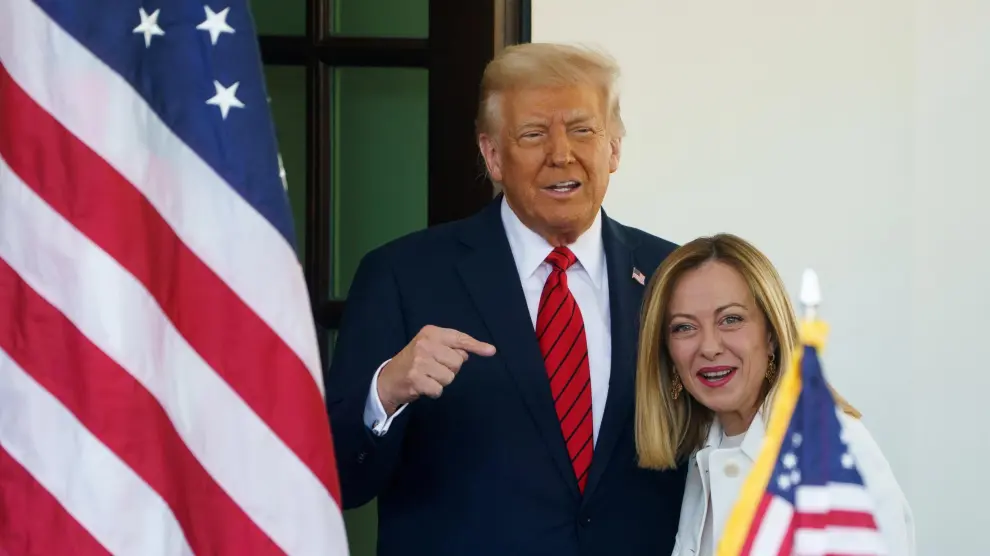 Buena sintonía entre Trump y Meloni en su reunión sobre los aranceles