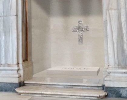 La tumba del Papa Francisco.