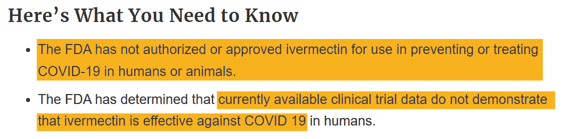 Extracto de la web de la FDA.