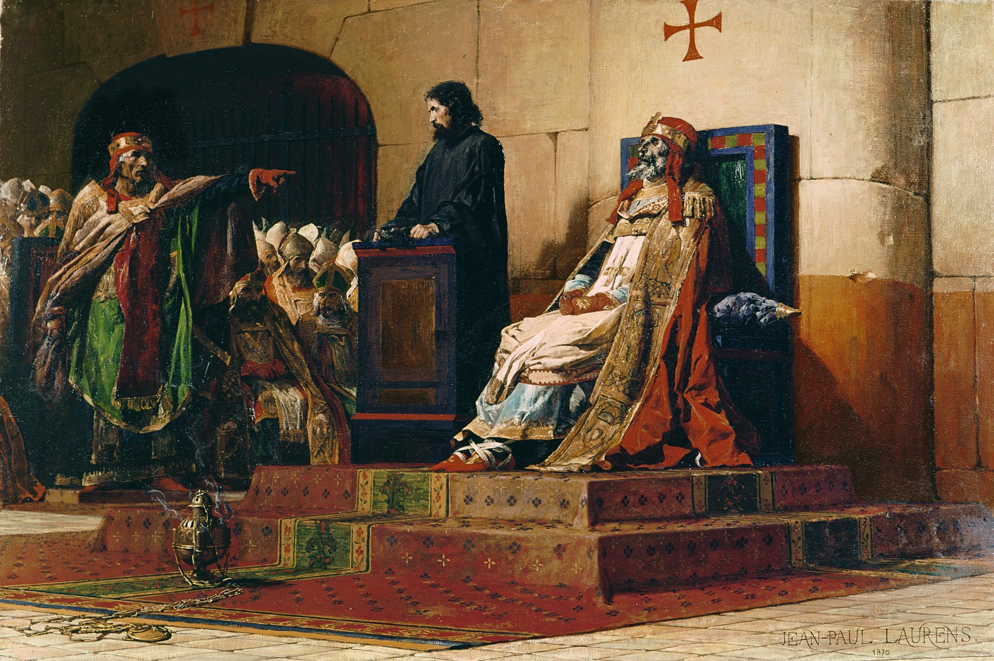 Pintura del Papa Formoso y Esteban VI, Del Pintor Jean-Paul Laurens.