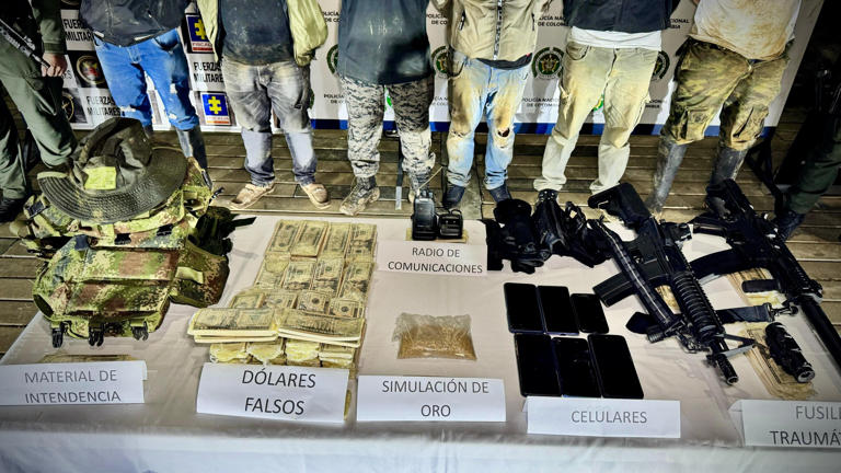 Los elementos requisados por las autoridades colombianas.