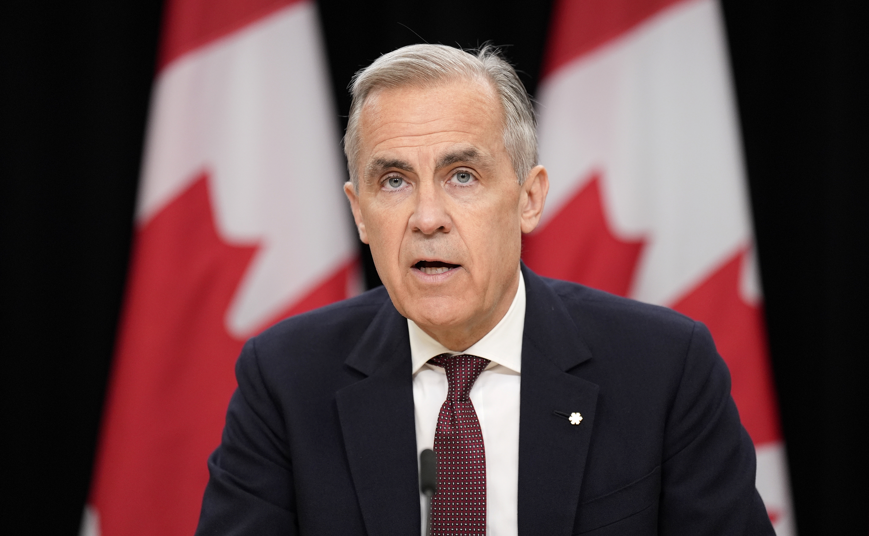 El primer ministro de Canadá, Mark Carney, durante una rueda de prensa en Ottawa.