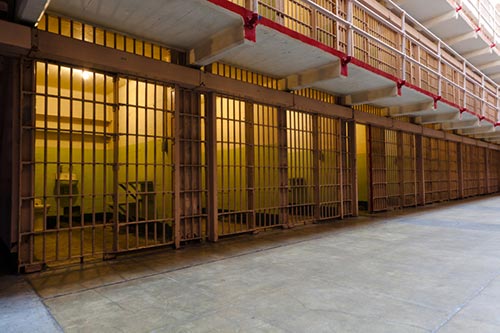 Interior de la cárcel de Alcatraz.