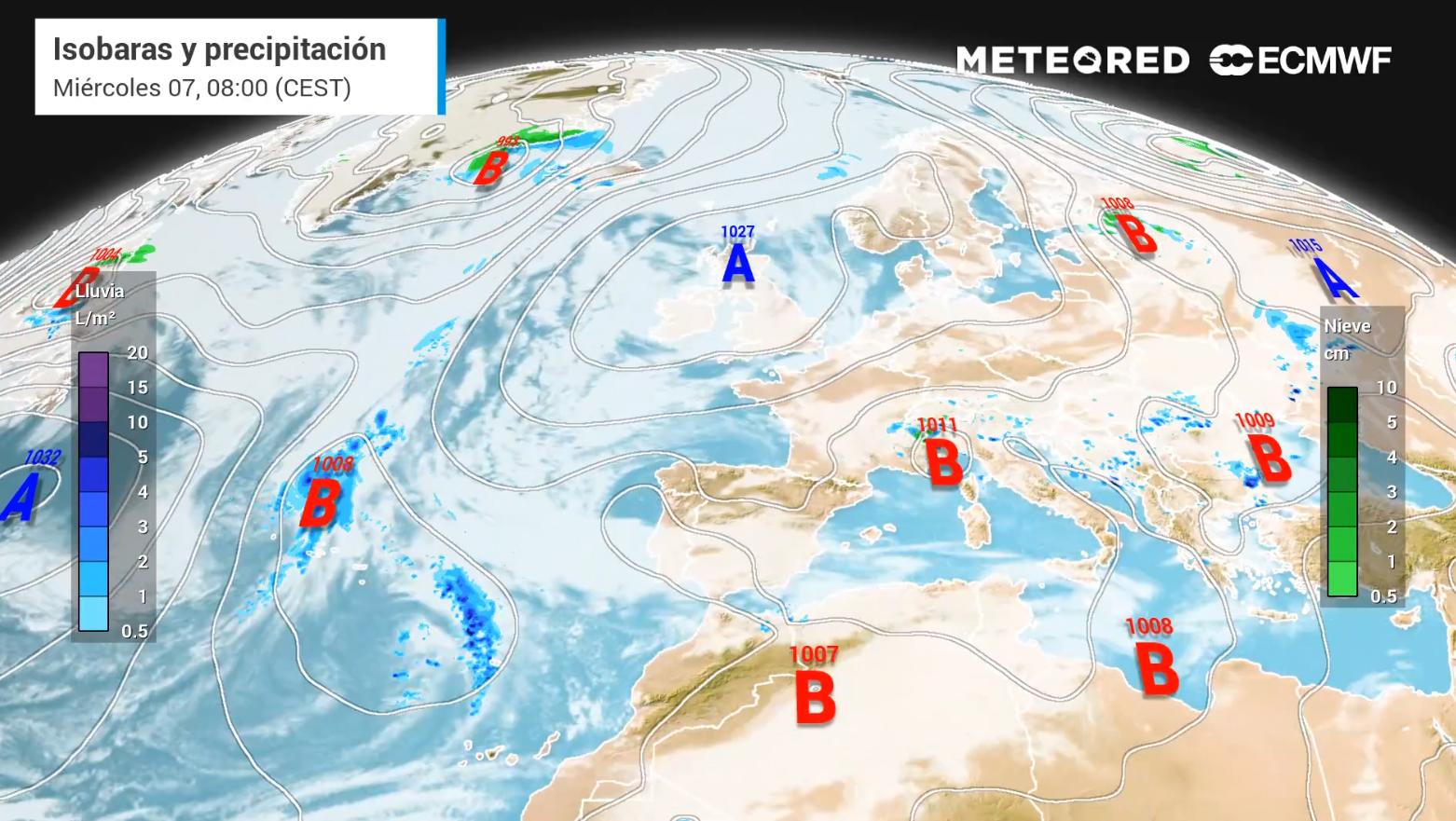 El martes en el norte y el jueves en el suroeste, las máximas estarán entre 5° y 10° por debajo de lo normal.