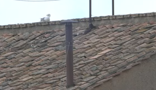 L'immagine del camino sulla chiesa Sistin.