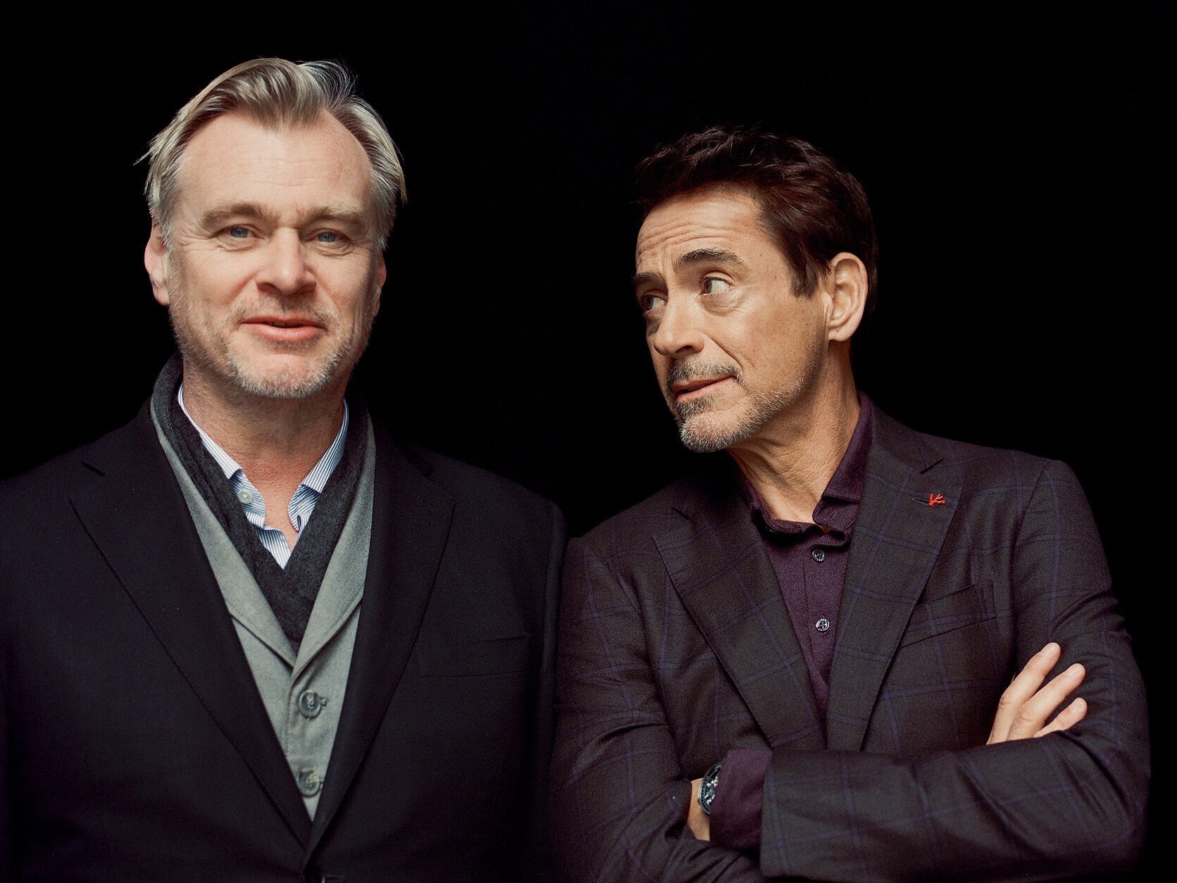 Christopher Nolan and Robert Downey Jr.