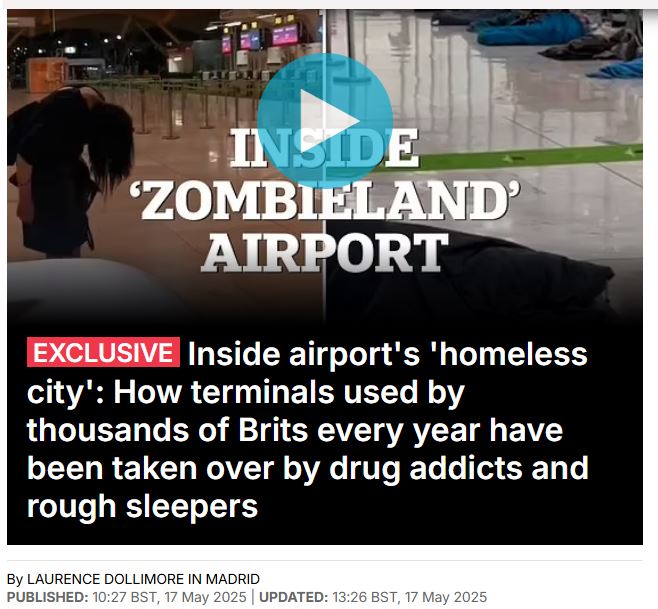 Imagen del reportaje del 'Daily Mail' sobre Barajas.