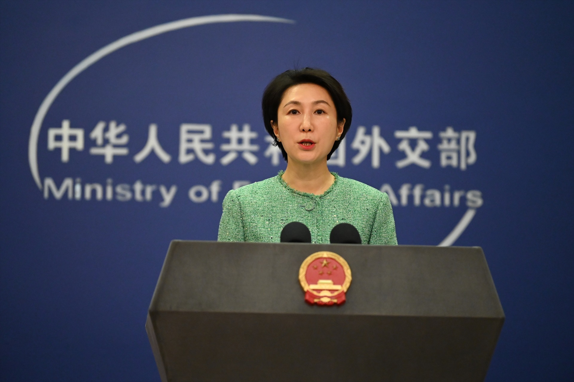 La portavoz del Ministerio de Exteriores de China, Mao Ning.