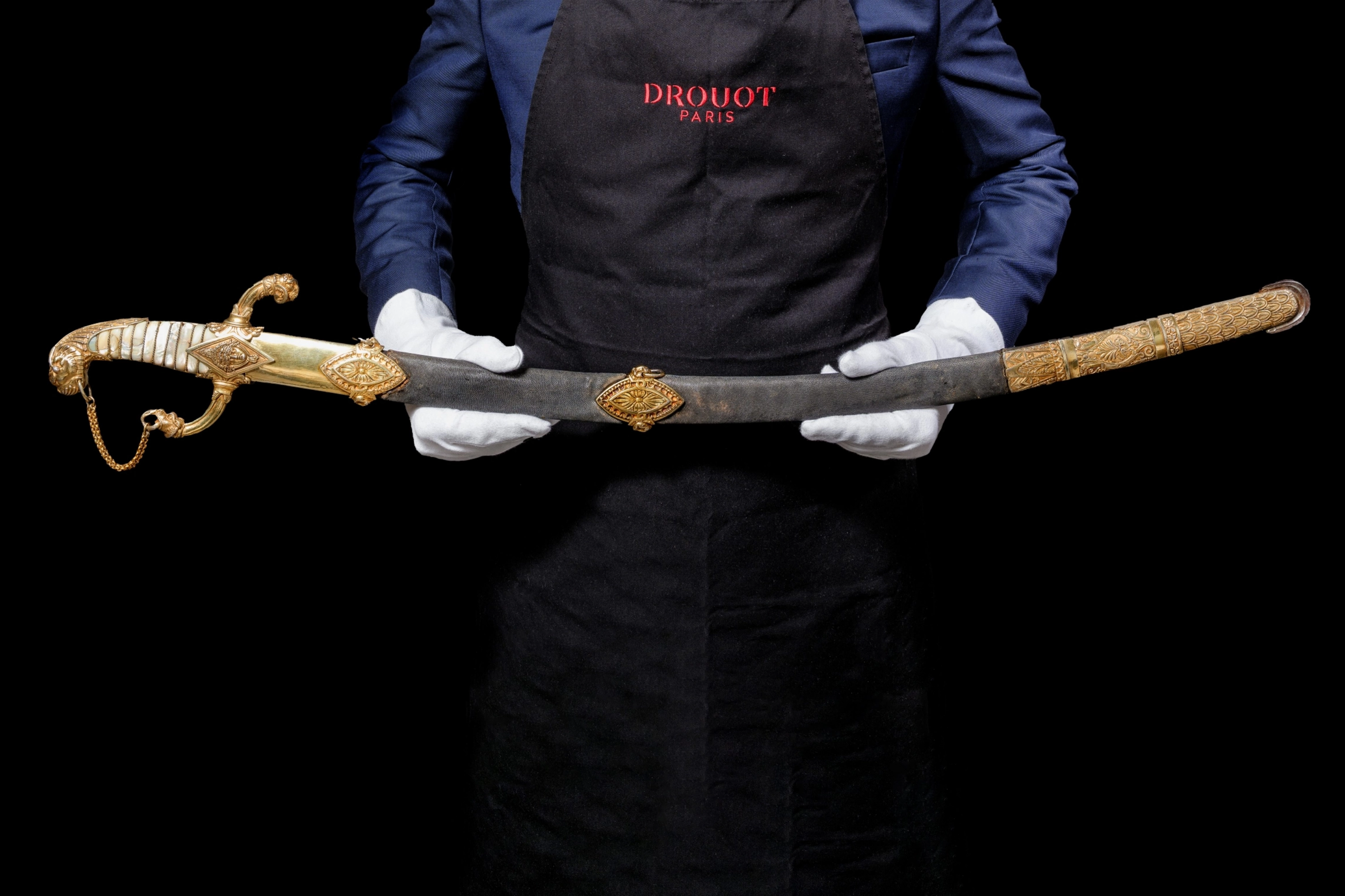 Un sable utilizado por Napoleón Bonaparte durante todo su período como emperador, en una subasta en Drouo.