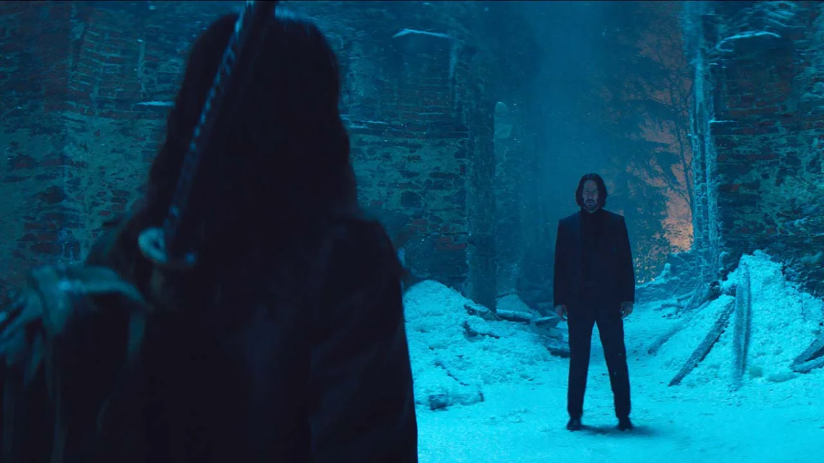 Ana de Armas and Keanu Reeves in 'Ballerina'.