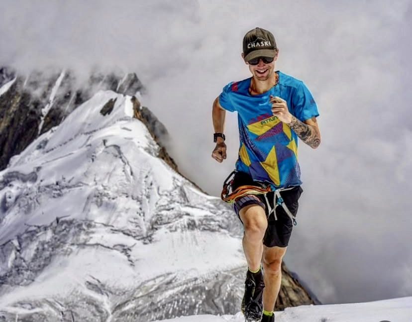 Tyler Andrews en un ascenso al Everest.