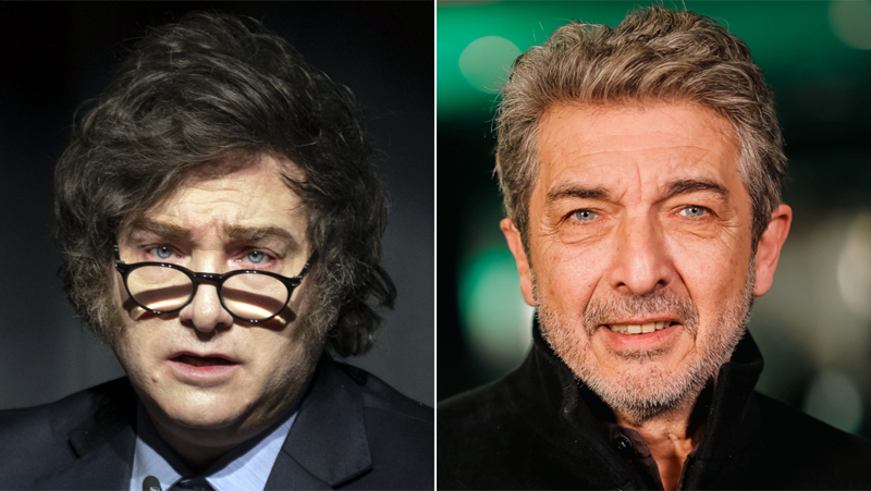 Javier Milei y Ricardo Darín.