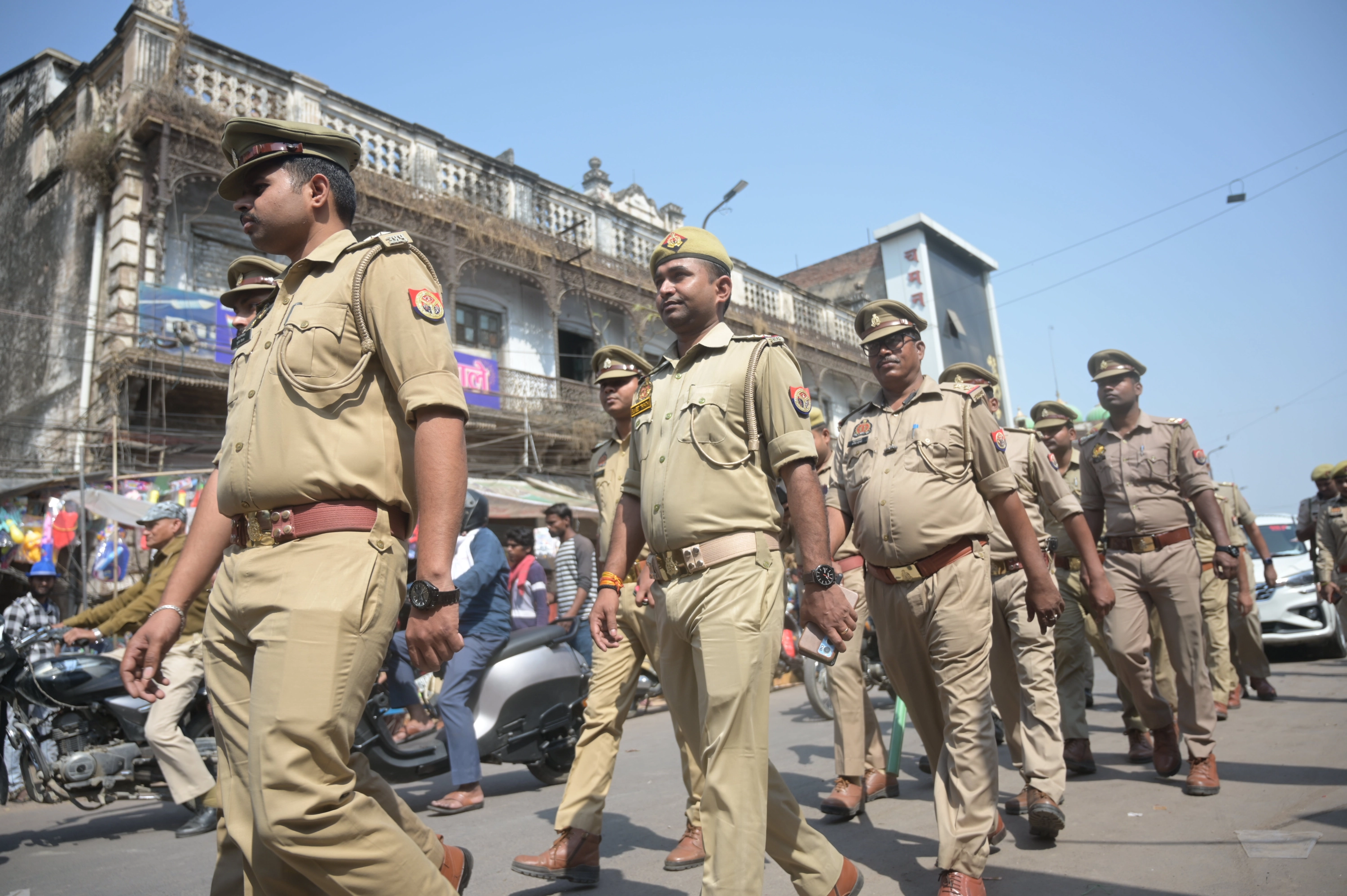 Imagen de archivo de policías en India.