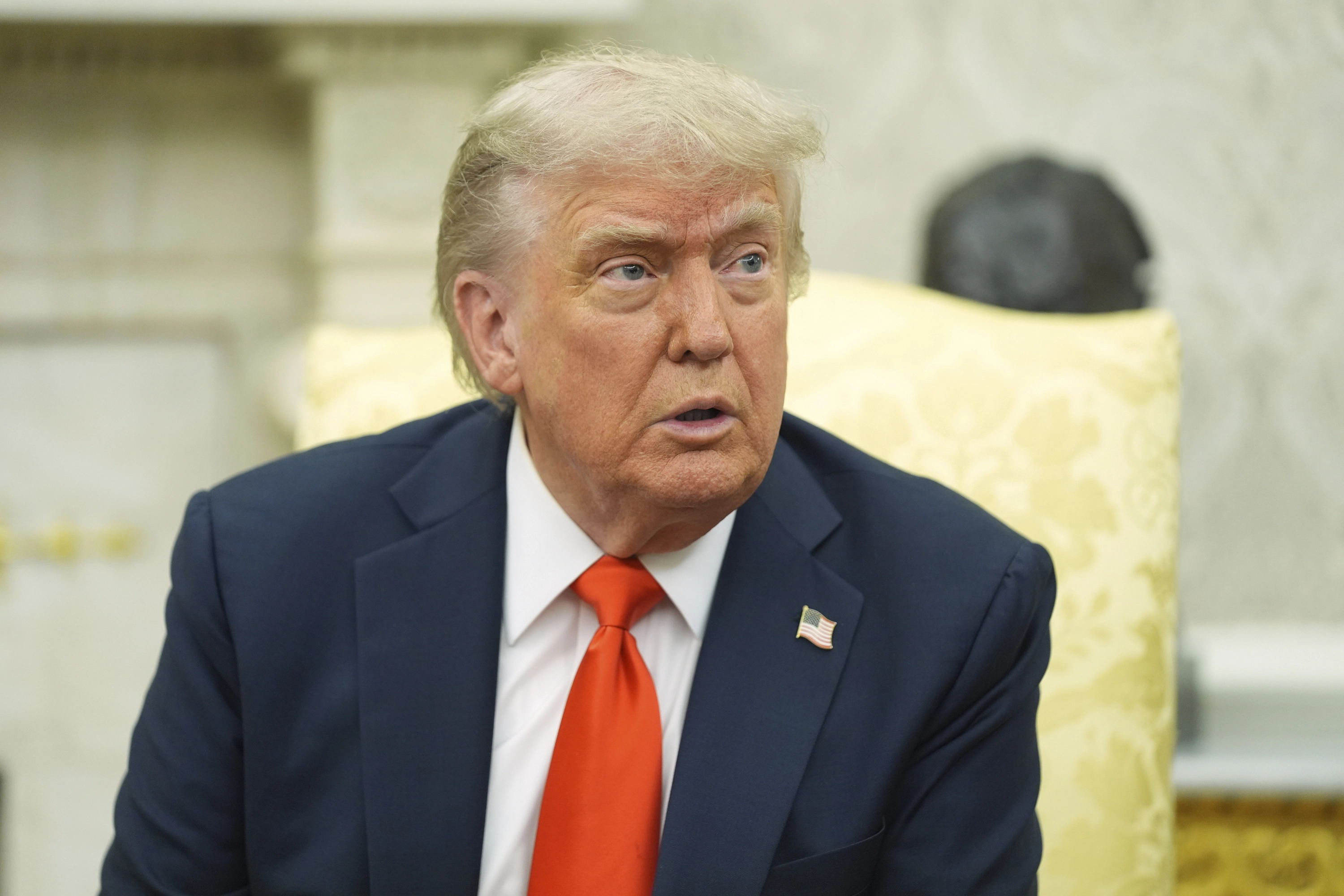 El presidente de EEUU, Donald Trump, este jueves en el Despacho Oval de la Casa Blanca.