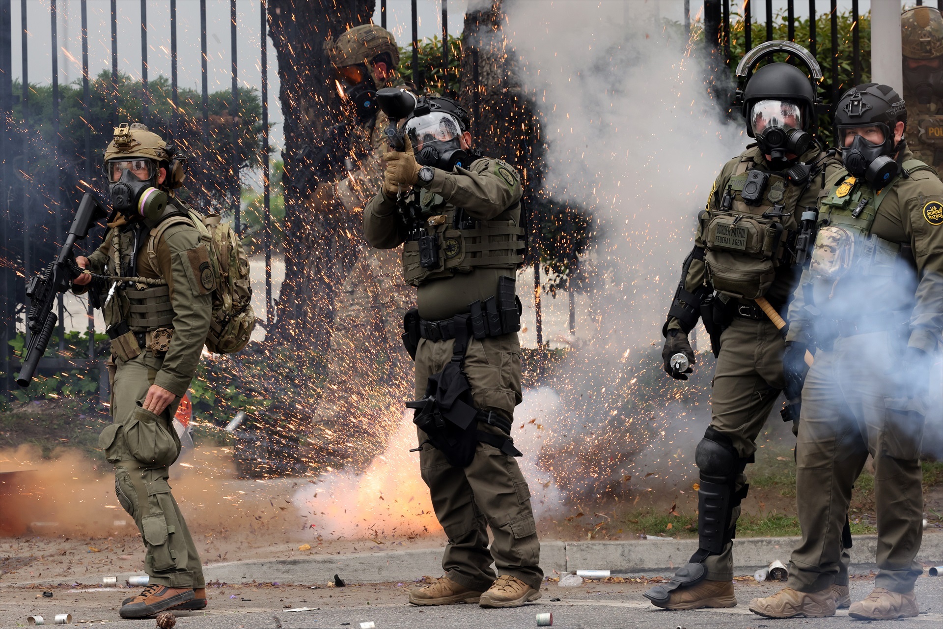 Protestas en la ciudad de Los Ángeles.